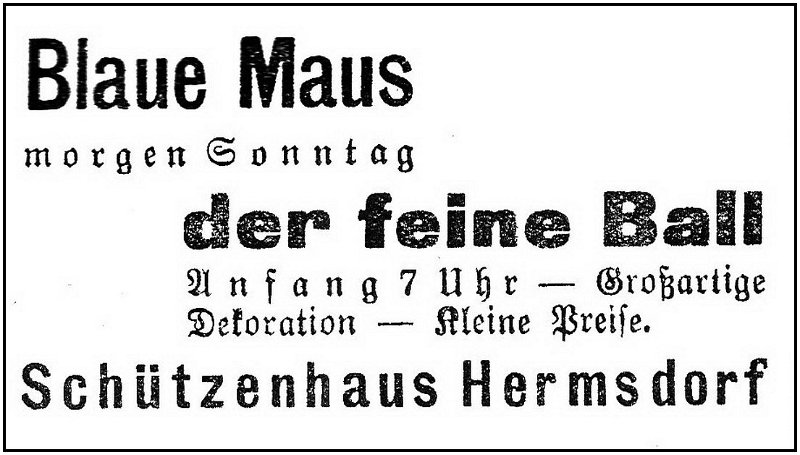 1929-05-05 Hdf Schuetzenhaus Blaue Maus Ball